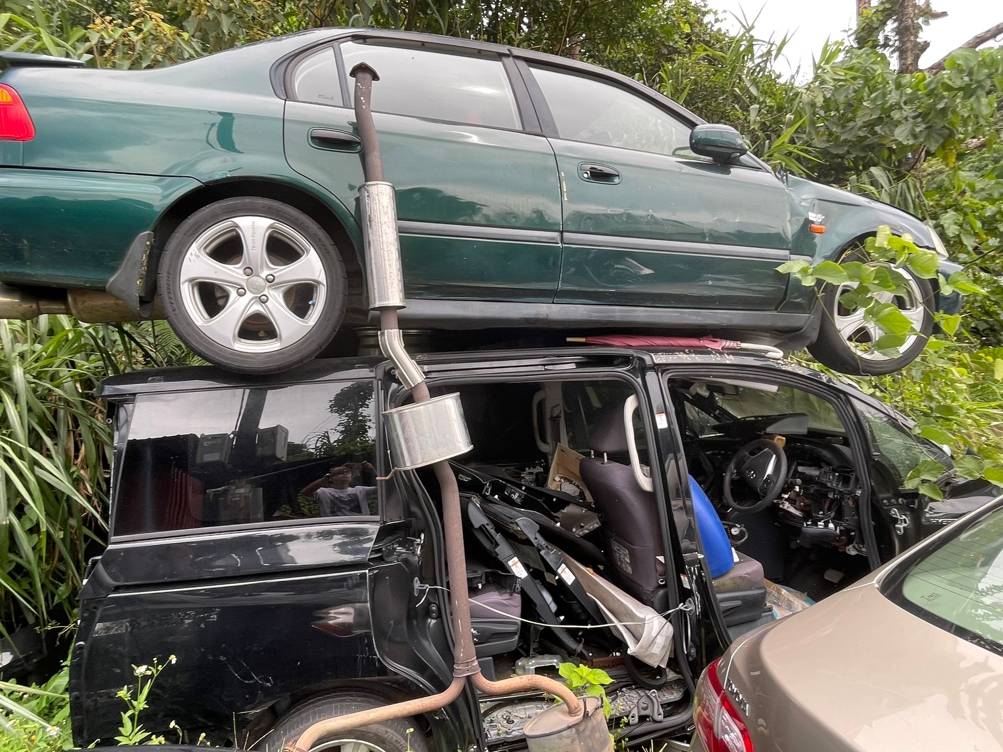 荃灣劏車場車輛擺放及分區情況